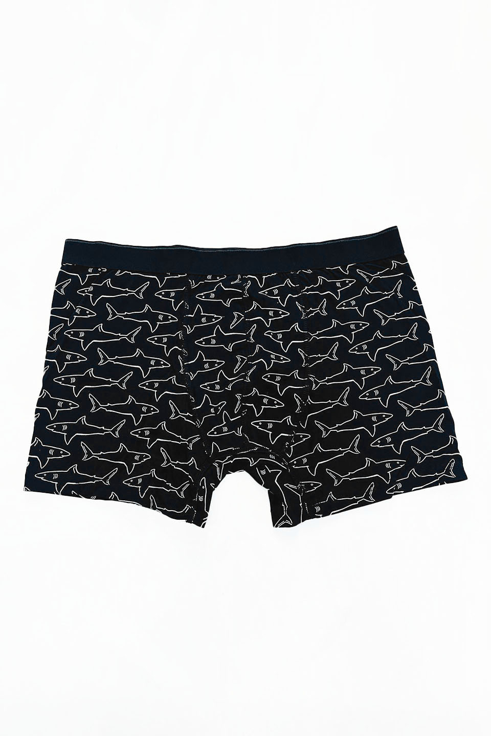 Balık Desenli Erkek Boxer - Siyah