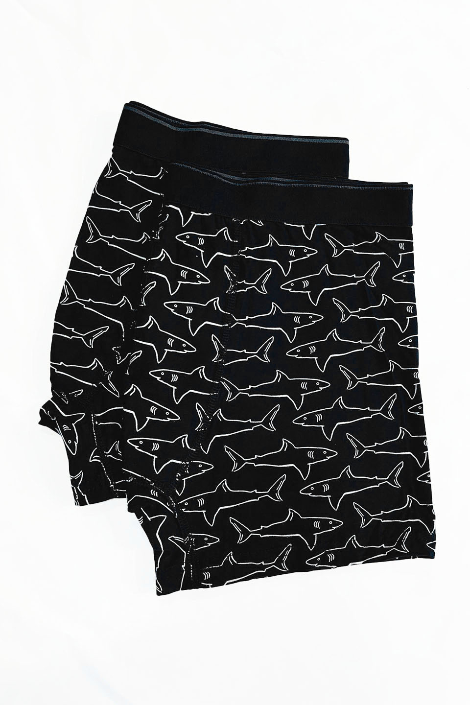 Balık Desenli Erkek Boxer - Siyah