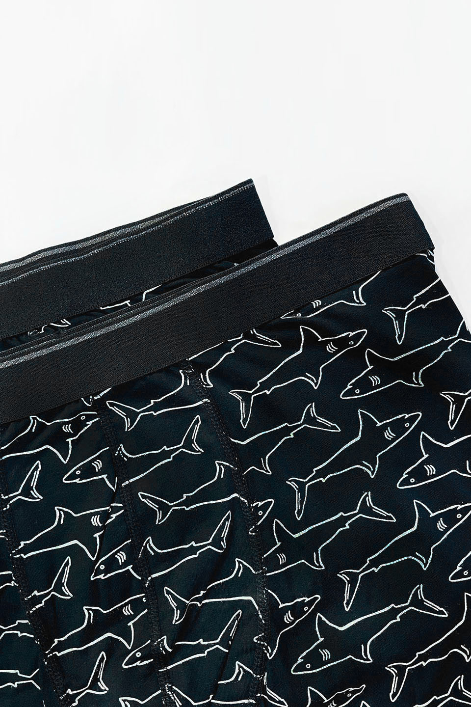 Balık Desenli Erkek Boxer - Siyah