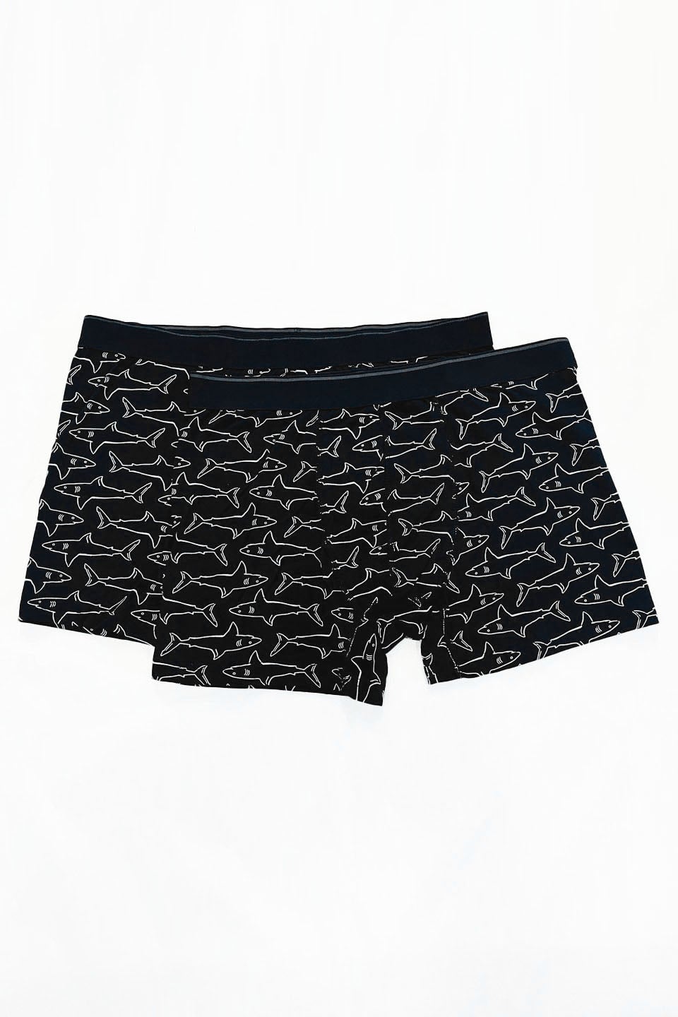 Balık Desenli Erkek Boxer - Siyah