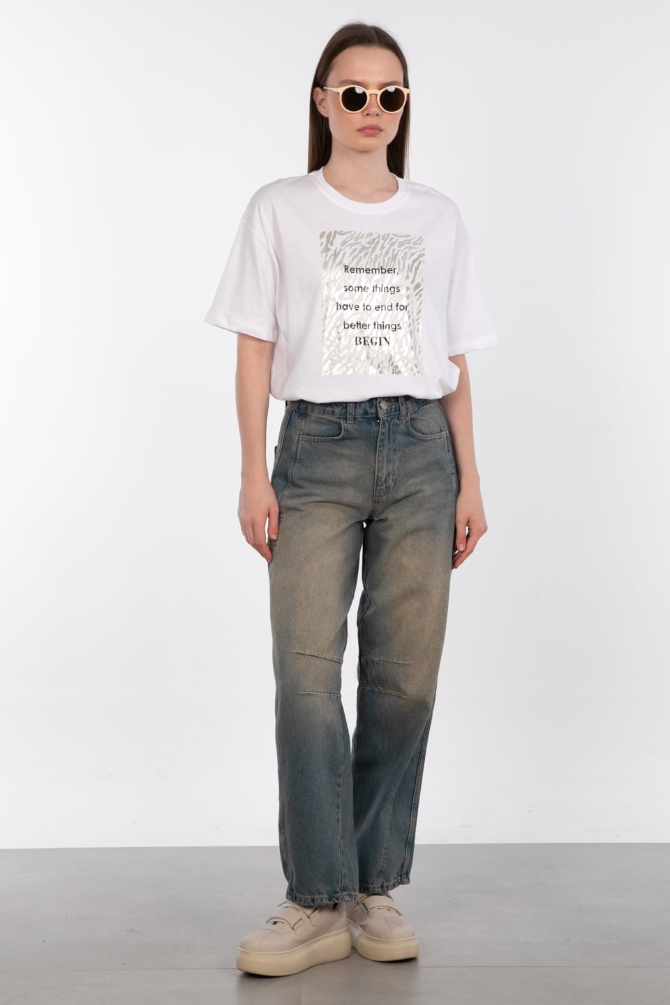 Balon jean pantolon-25-1008 Kahve Tint