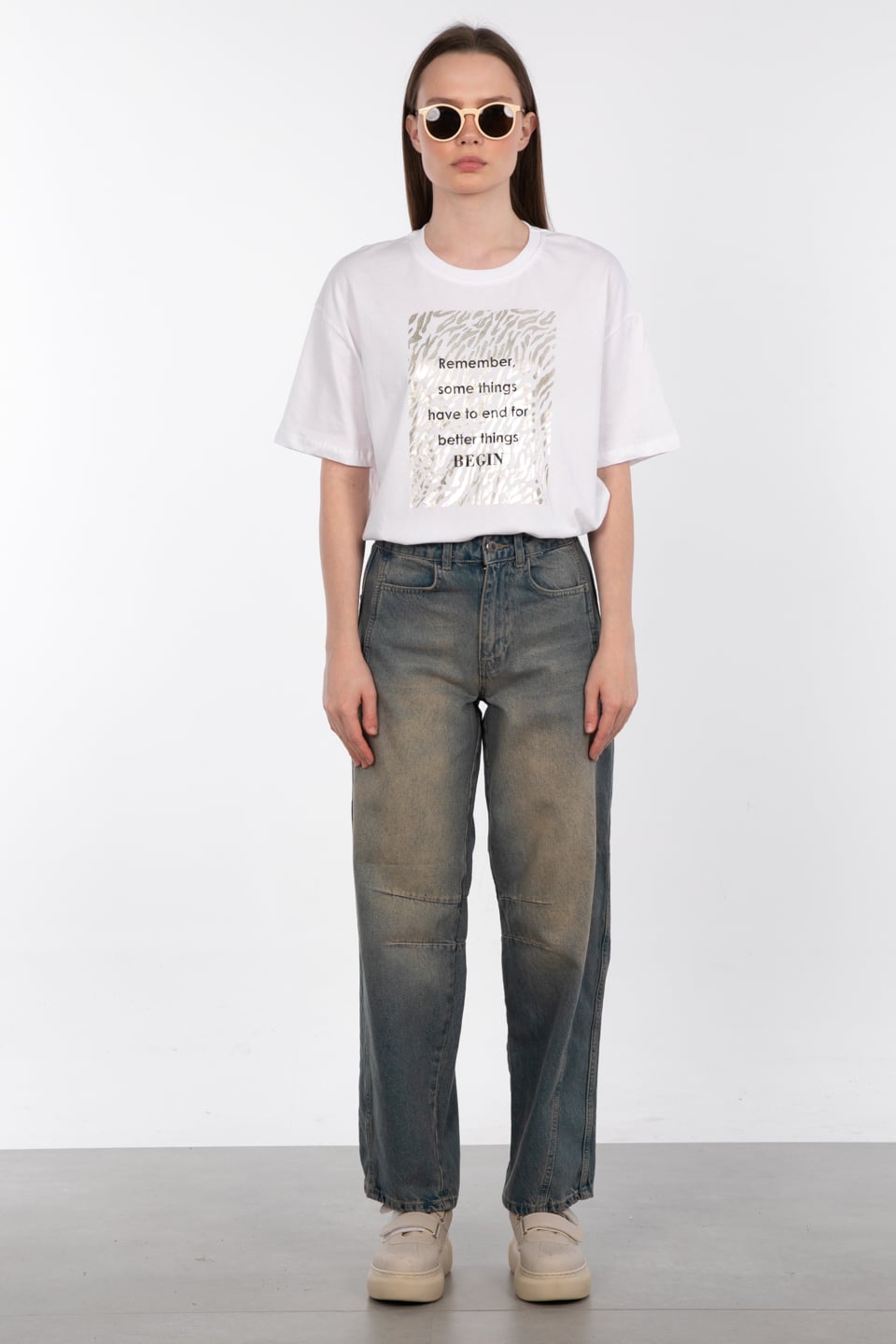 Balon jean pantolon-25-1008 Kahve Tint