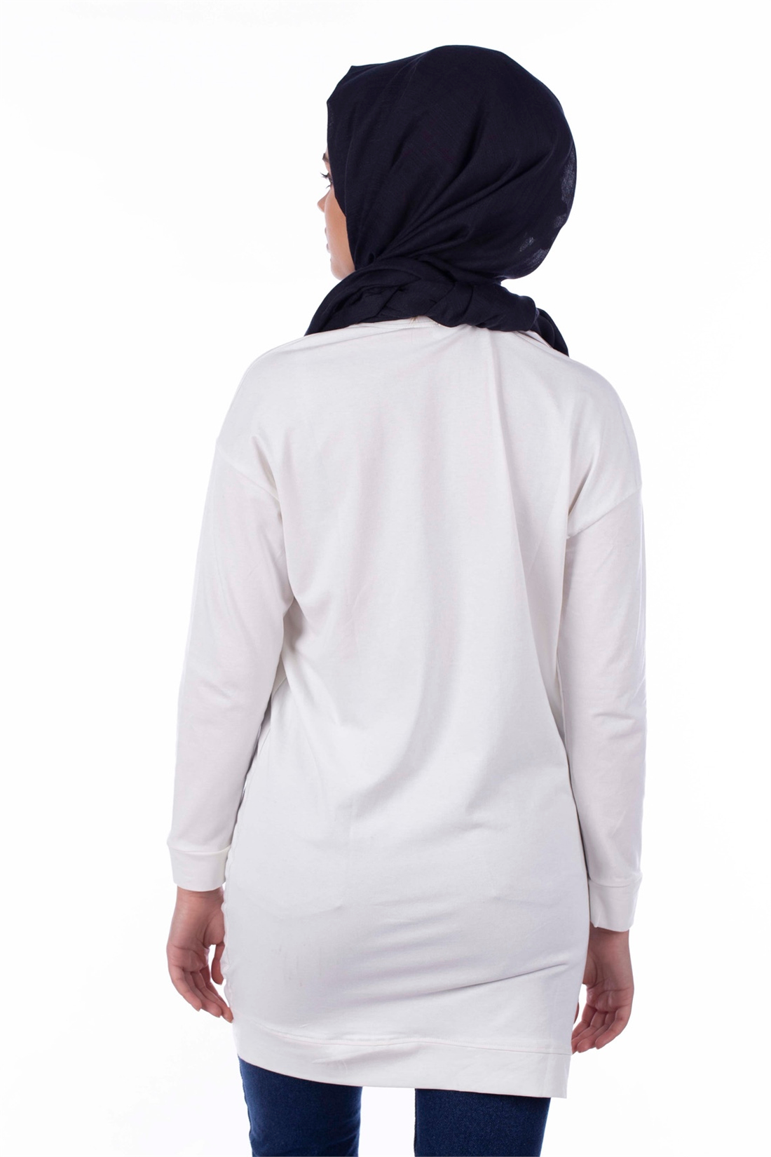 Basic Becool Baskılı Tunik-Ekru