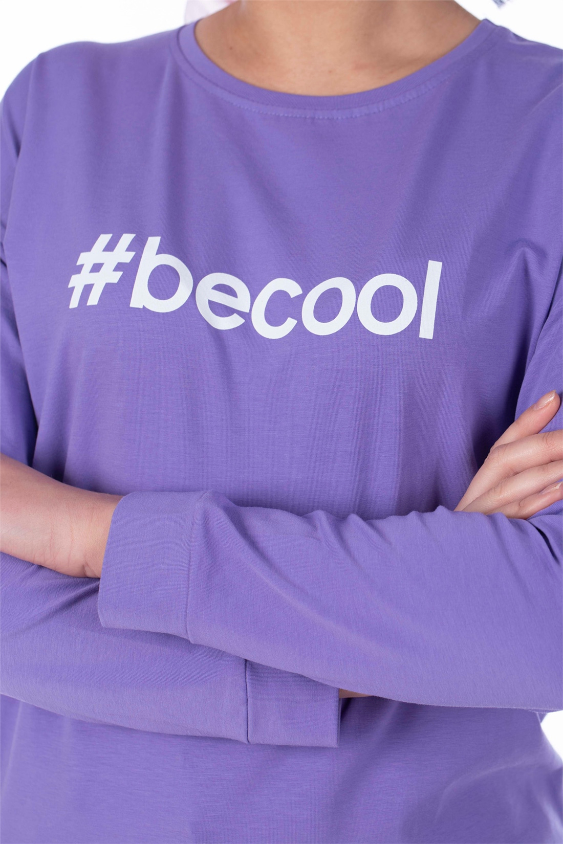 Basic Becool Baskılı Tunik-Violet