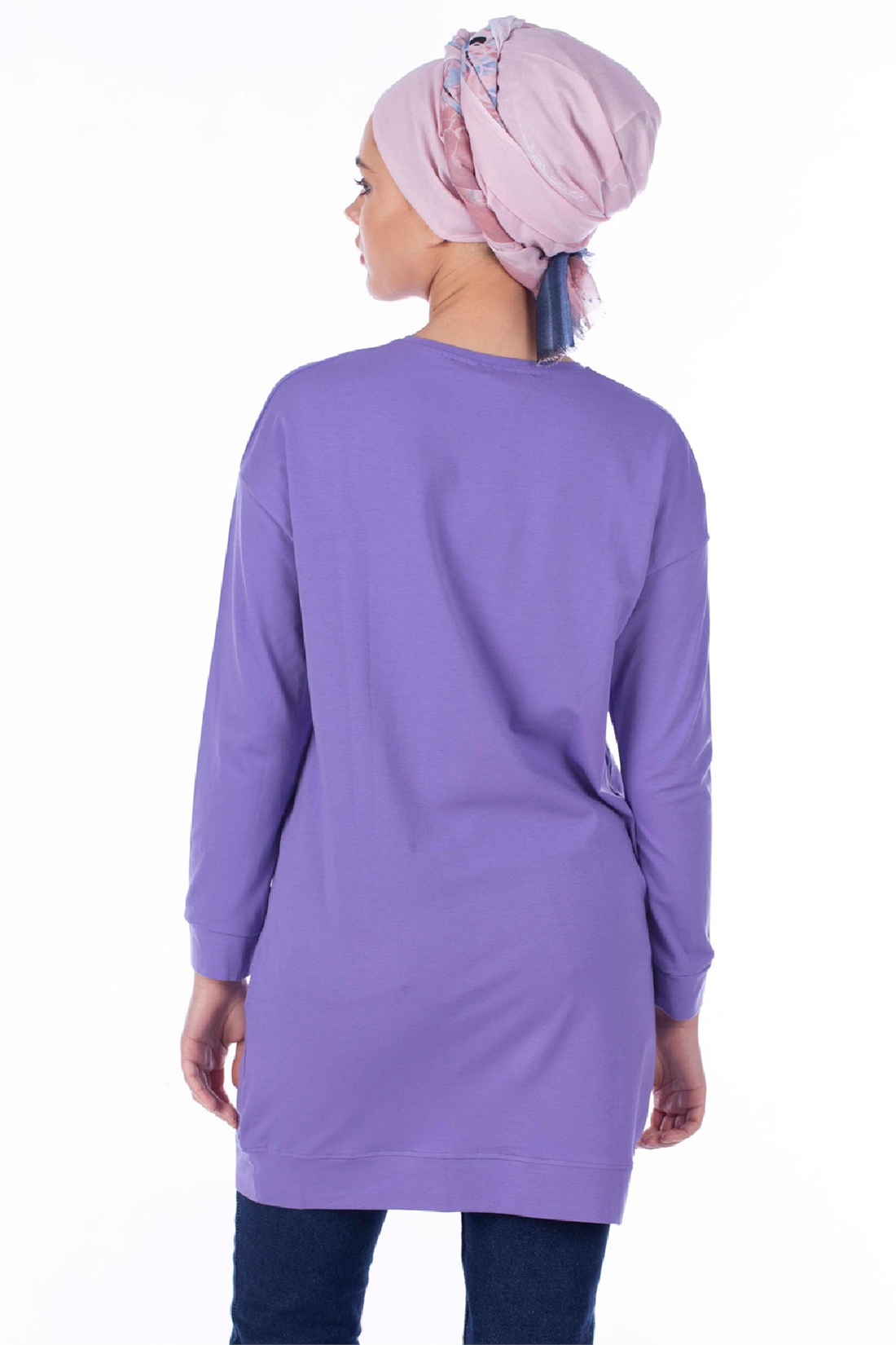 Basic Becool Baskılı Tunik-Violet