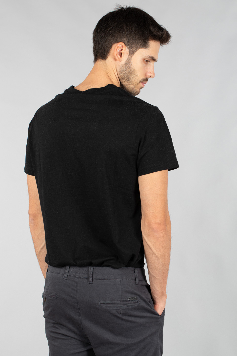Basic Bisiklet Yaka T-Shirt - Siyah