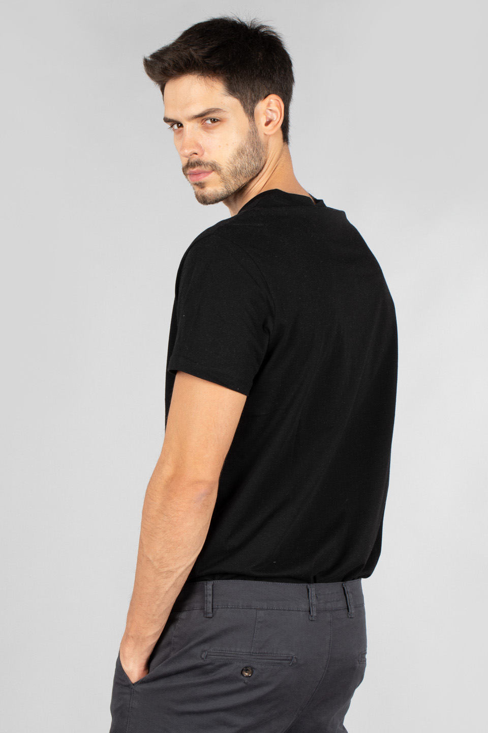Basic Bisiklet Yaka T-Shirt - Siyah