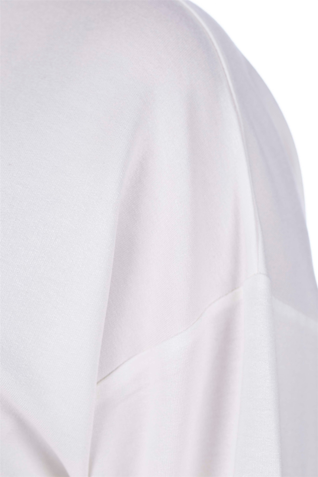 Basic Bisiklet Yaka Tunik-Ekru