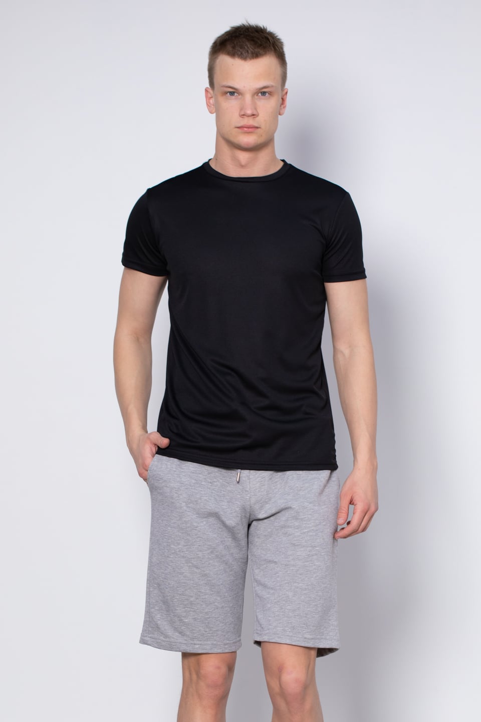 Basıc sporcu t-shirt-TONY Siyah