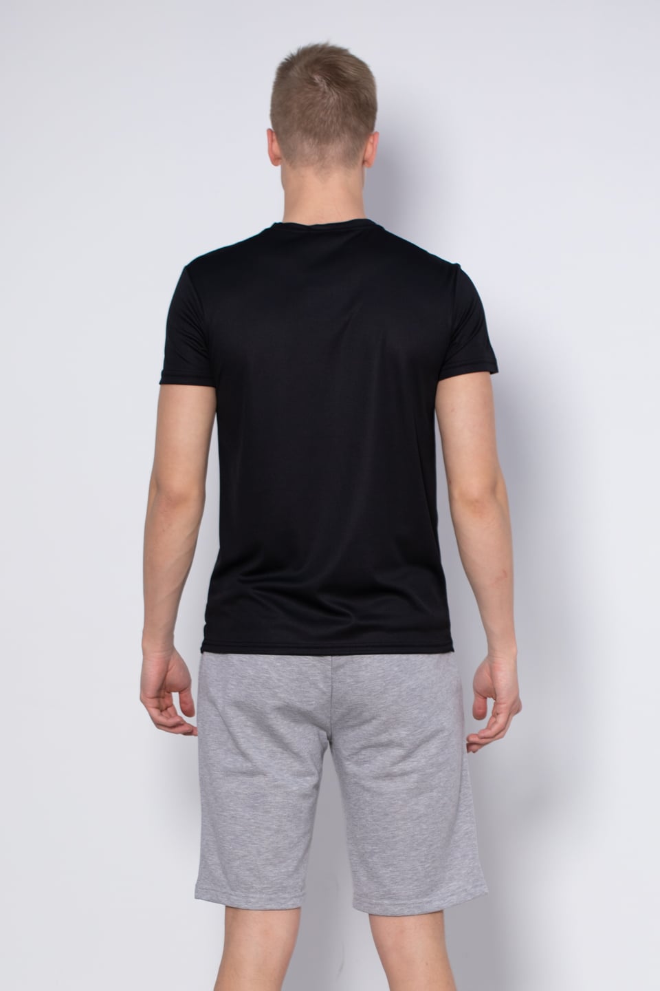 Basıc sporcu t-shirt-TONY Siyah