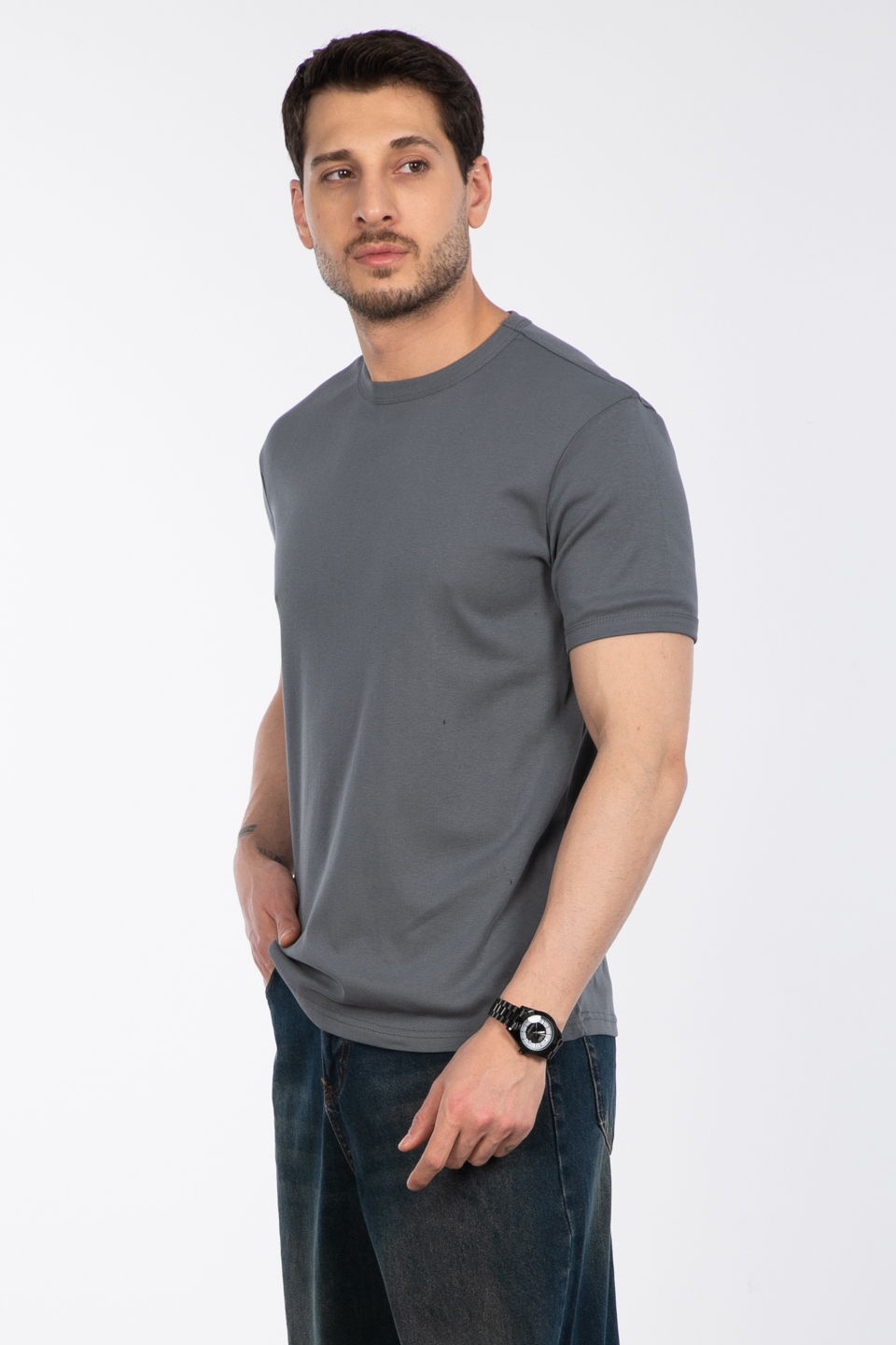 Basic t-shirt-2143-1 A.Haki