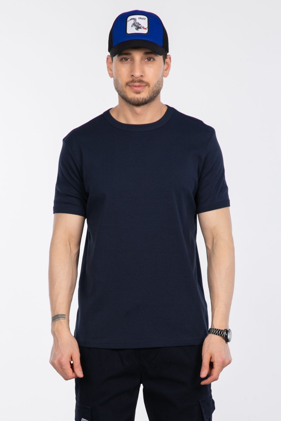 Basic t-shirt-2143-1 İndigo