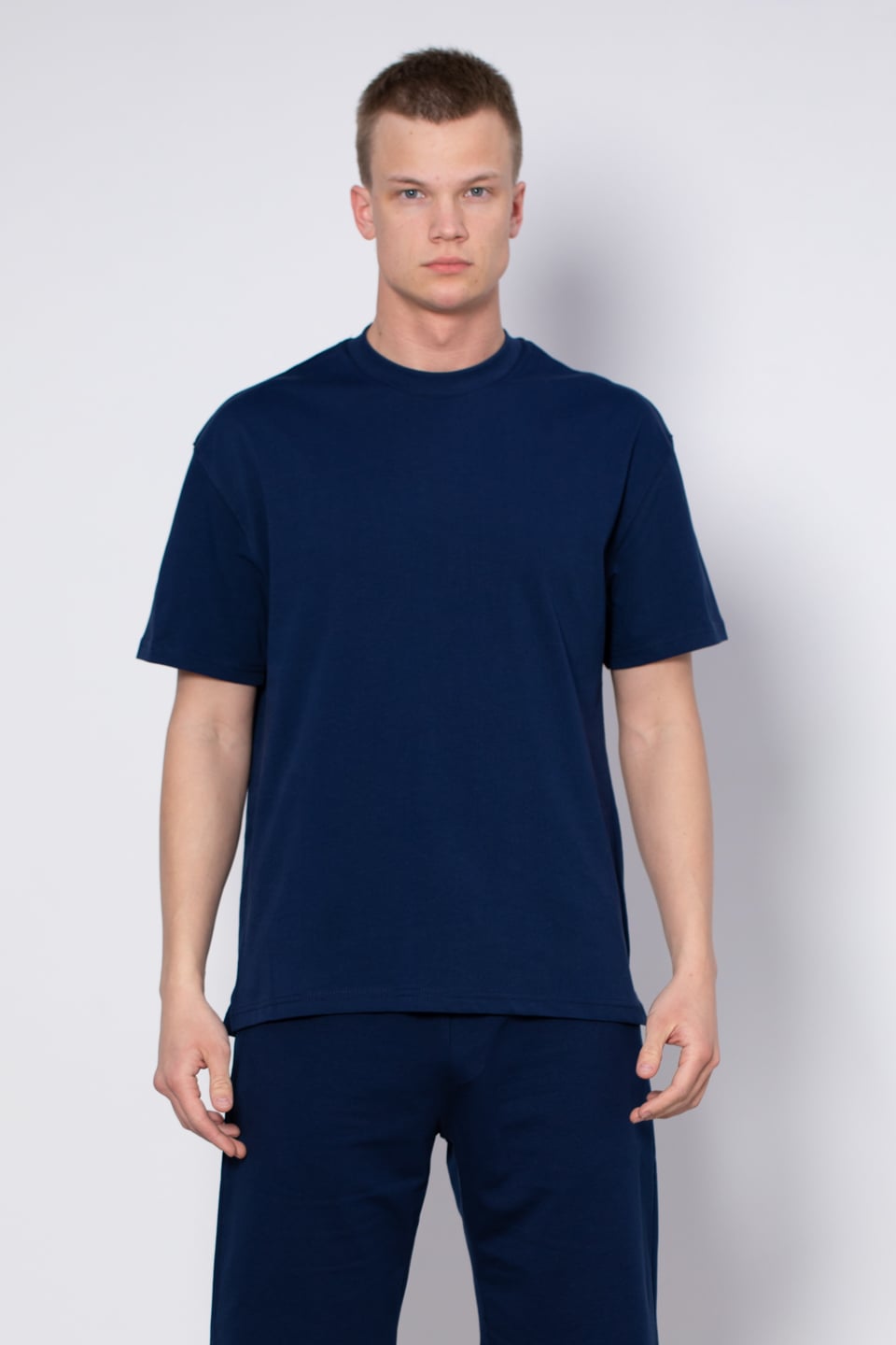 Basıc t-shirt-5446 İndigo