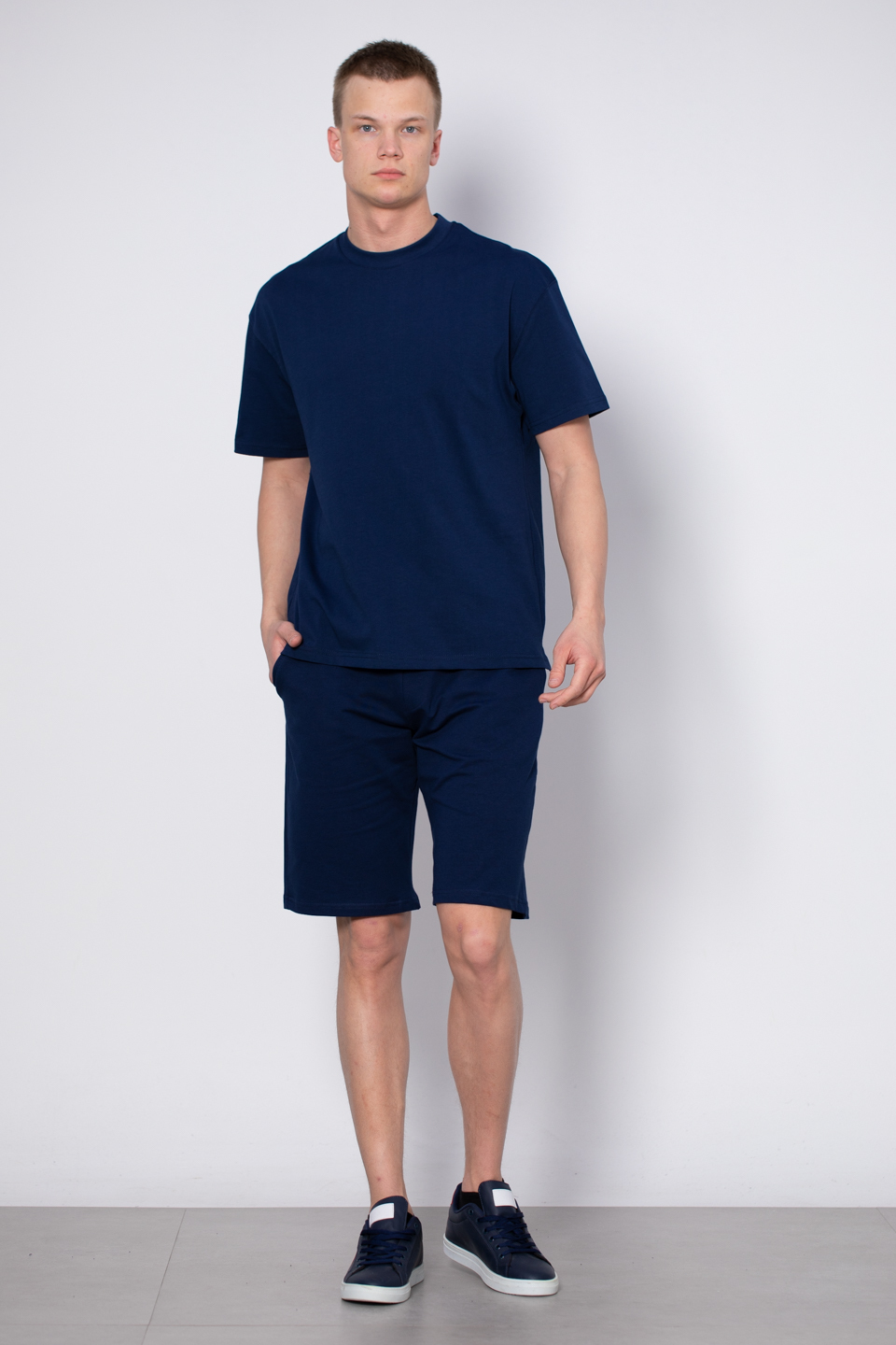 Basıc t-shirt-5446 İndigo