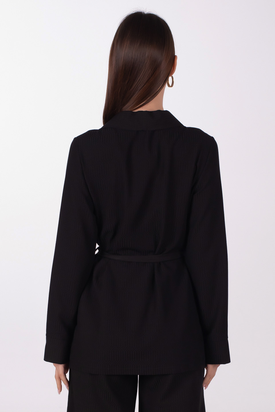 Beli kuşaklı kimono-2904 Siyah