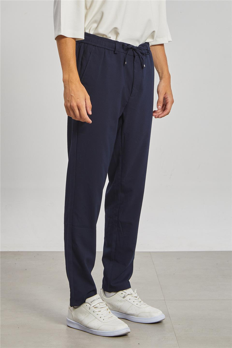 Beli Lastikli Jogger Erkek Pantolon - Lacivert
