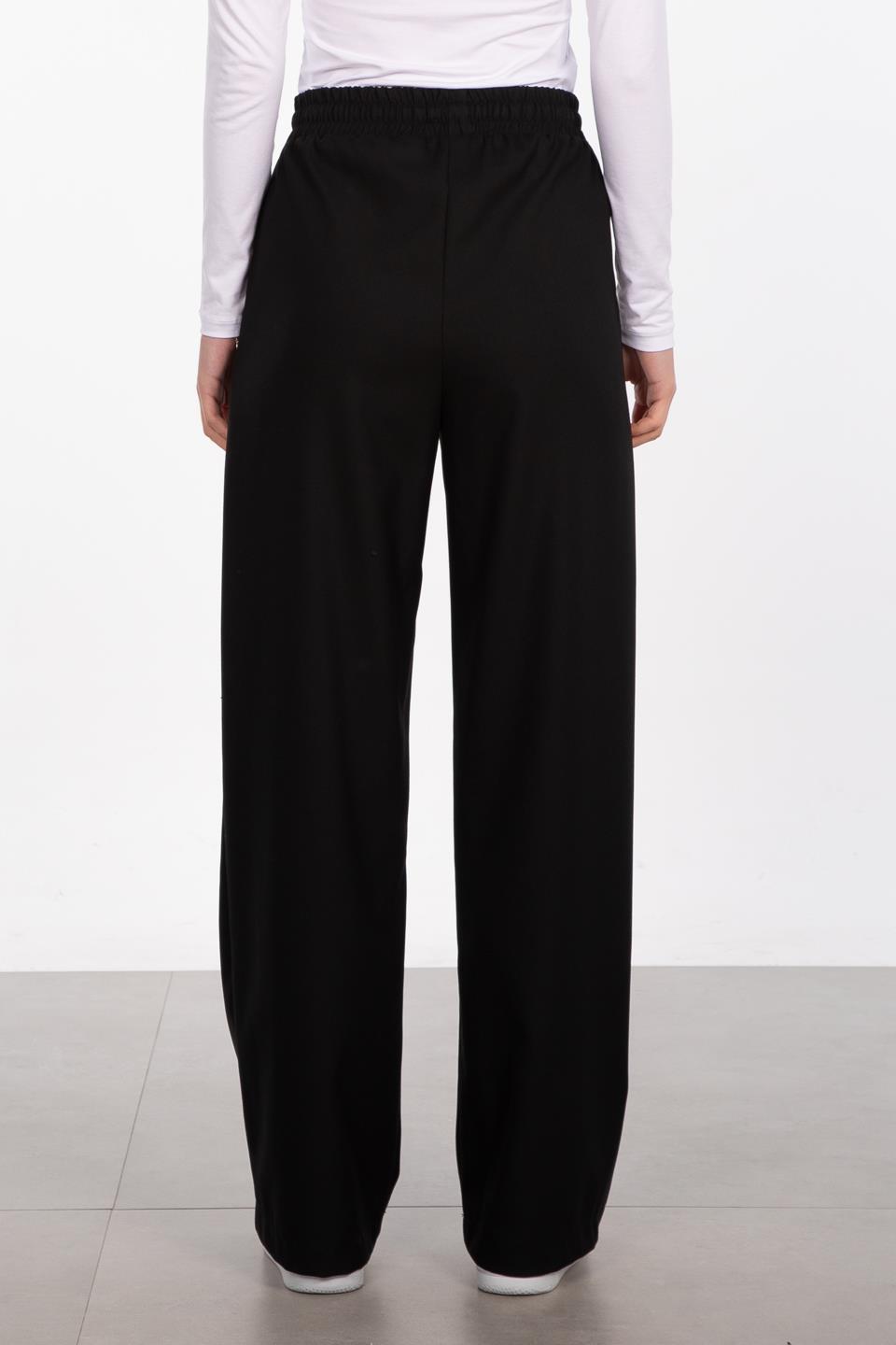 Beli lastikli pantolon-8365-1 Siyah