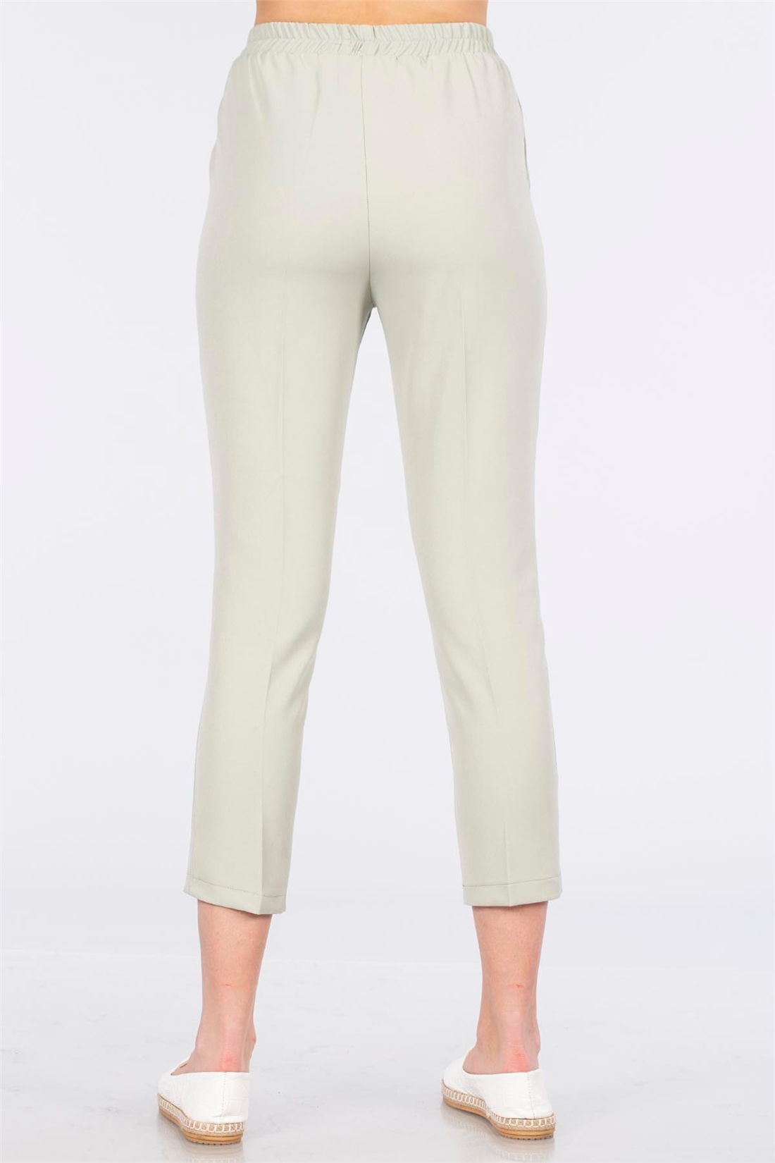 Beli Lastikli Pantolon-Mint
