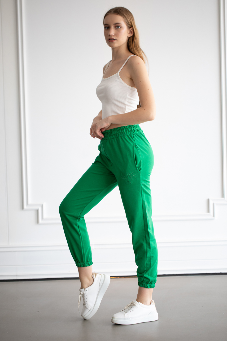 Beli ve paçası lastikli eşofman altı-9913 Benetton