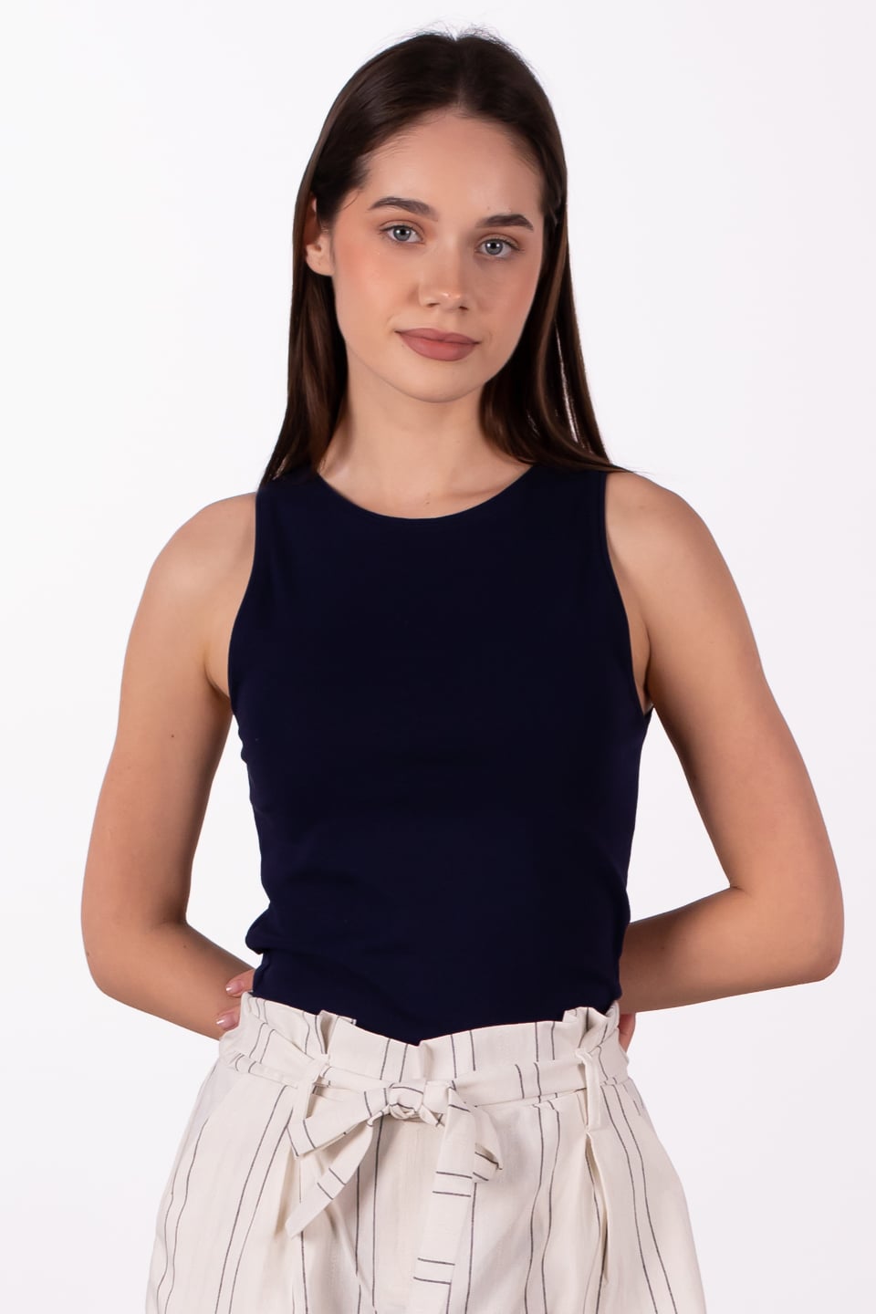 Bisiklet yaka body-3502 Lacivert