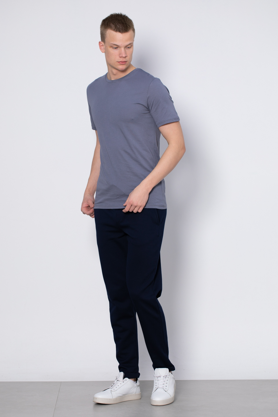 Bisiklet yaka regular fit t-shirt-2020 Antrasit