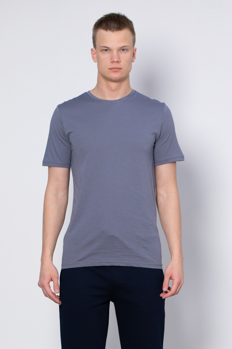 Bisiklet yaka regular fit t-shirt-2020 Antrasit