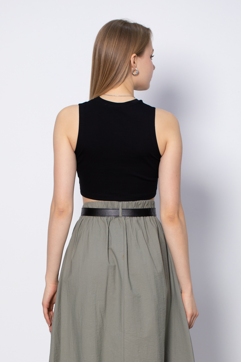 Bisiklet yaka sıfır kol body-3501 Siyah