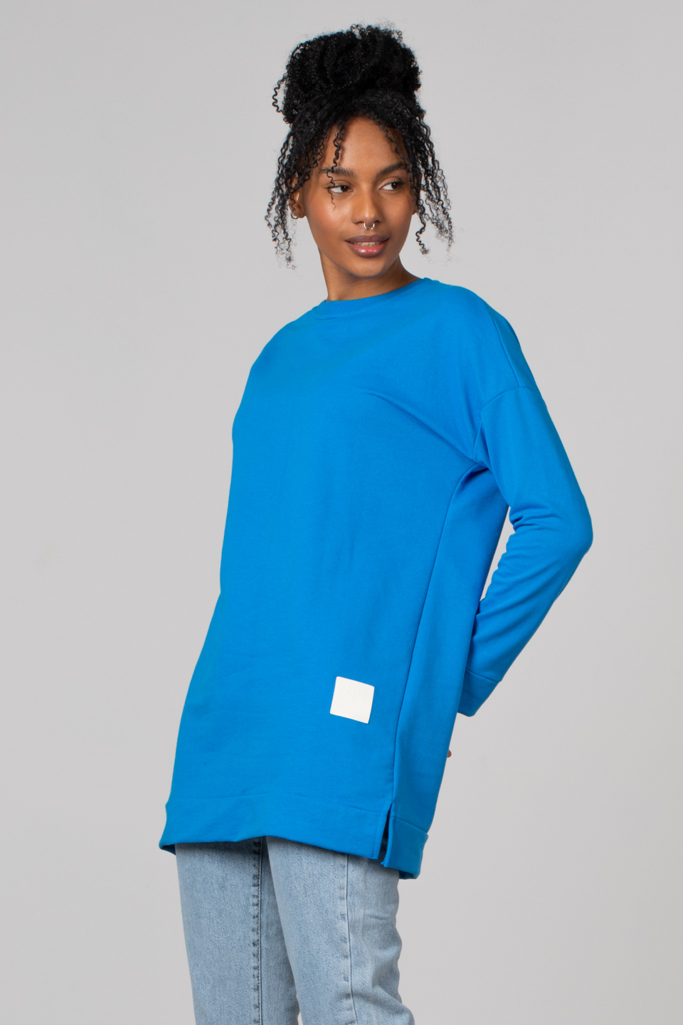 Bisiklet yaka sweatshirt-DVN0148 Saks