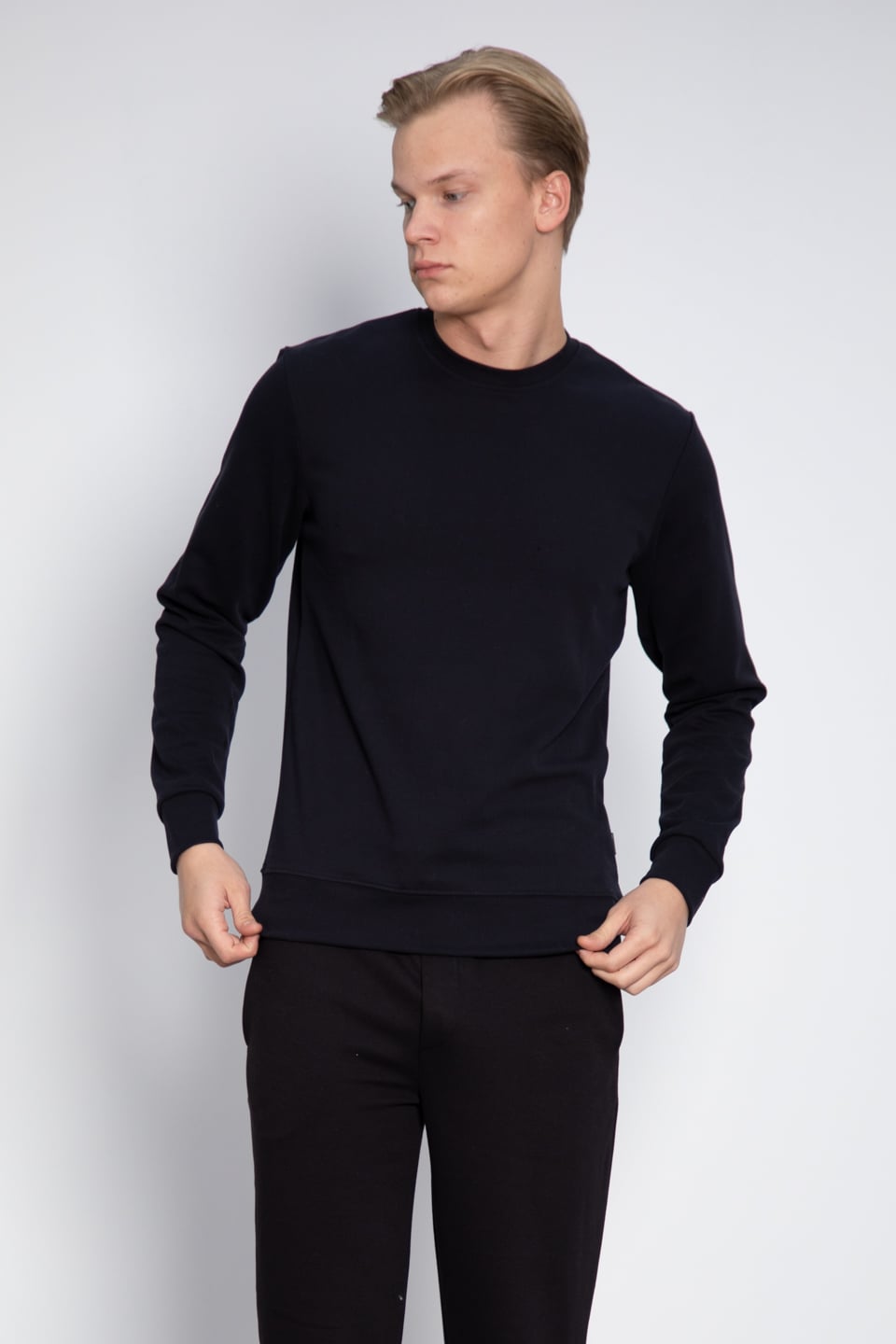 Bisiklet Yaka Sweatshirt - Lacivert