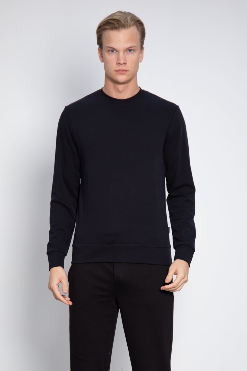 Bisiklet Yaka Sweatshirt - Lacivert