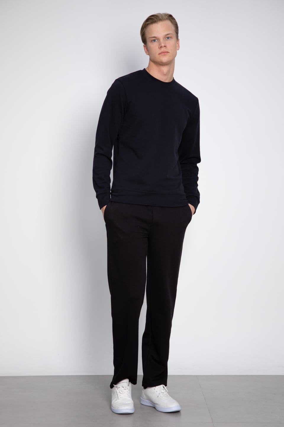 Bisiklet Yaka Sweatshirt - Lacivert