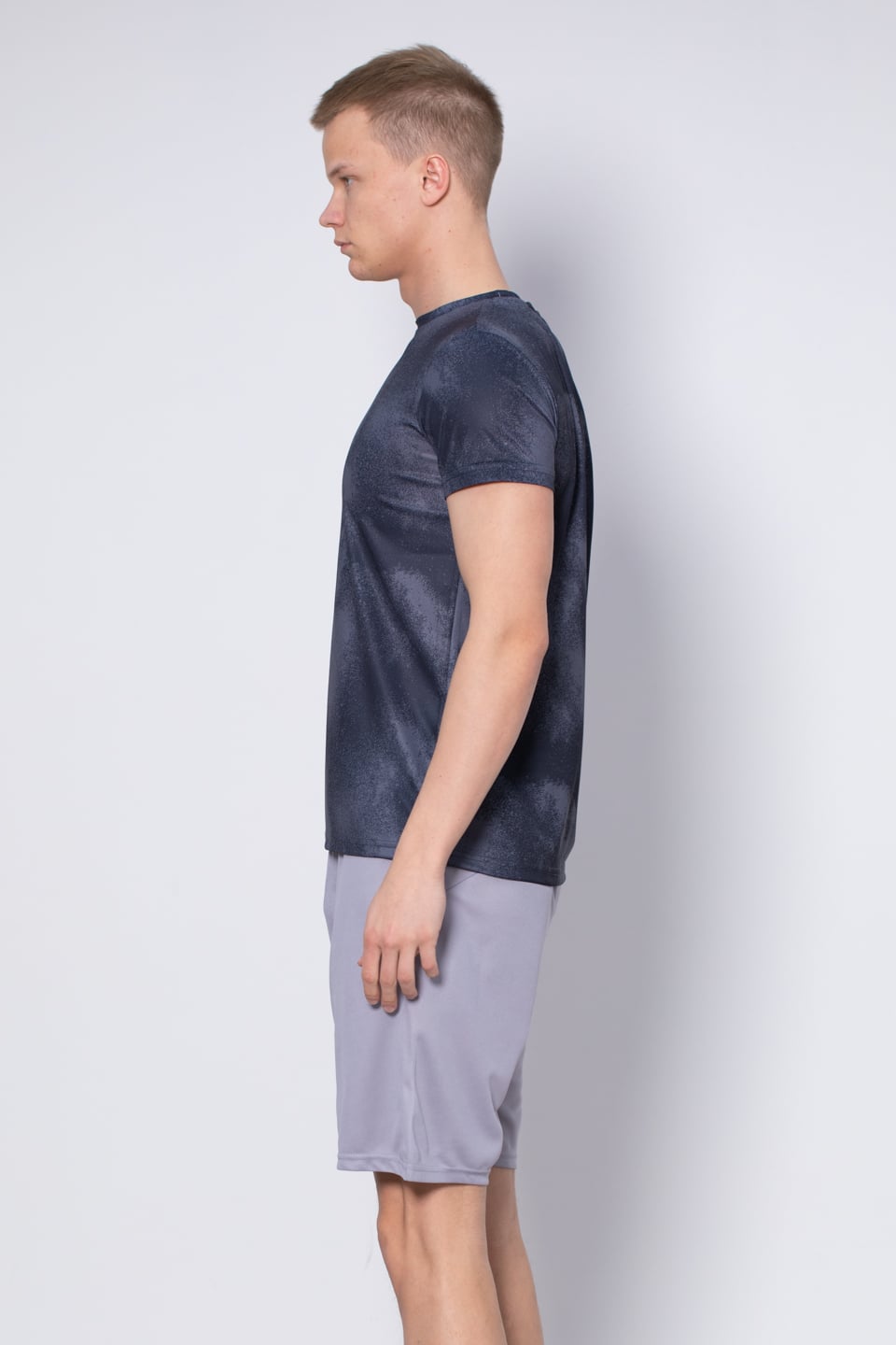 Bisiklet yaka t-shirt-RADZIM Antrasit