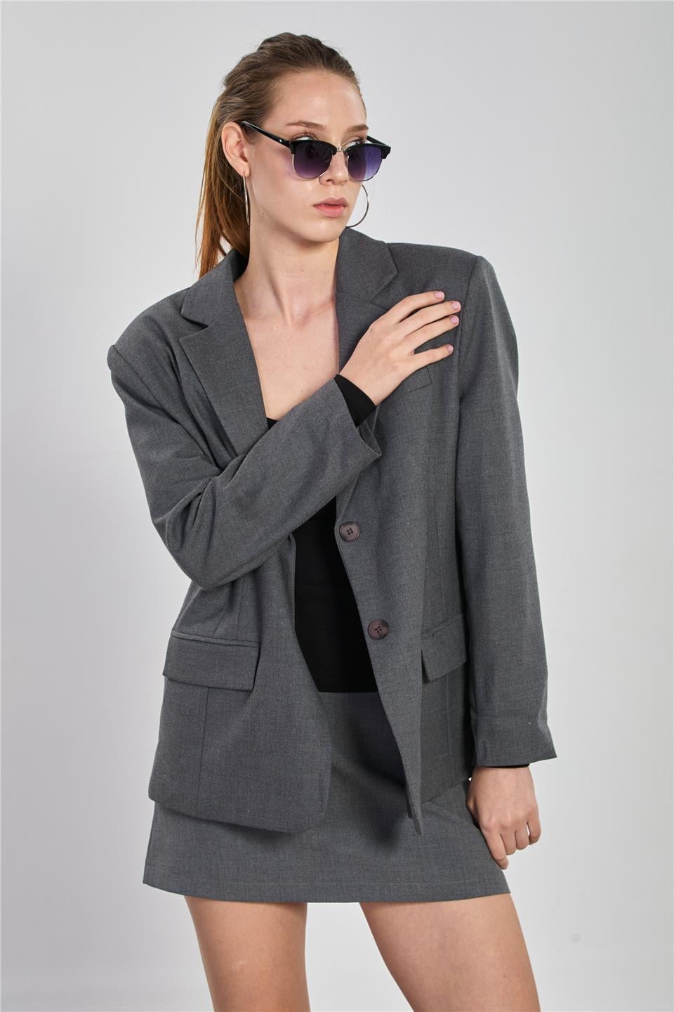 Blazer ceket PERRY-9281 Antrasit