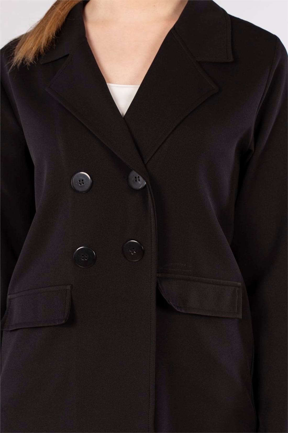 Blazer Ceketli Takım-Siyah