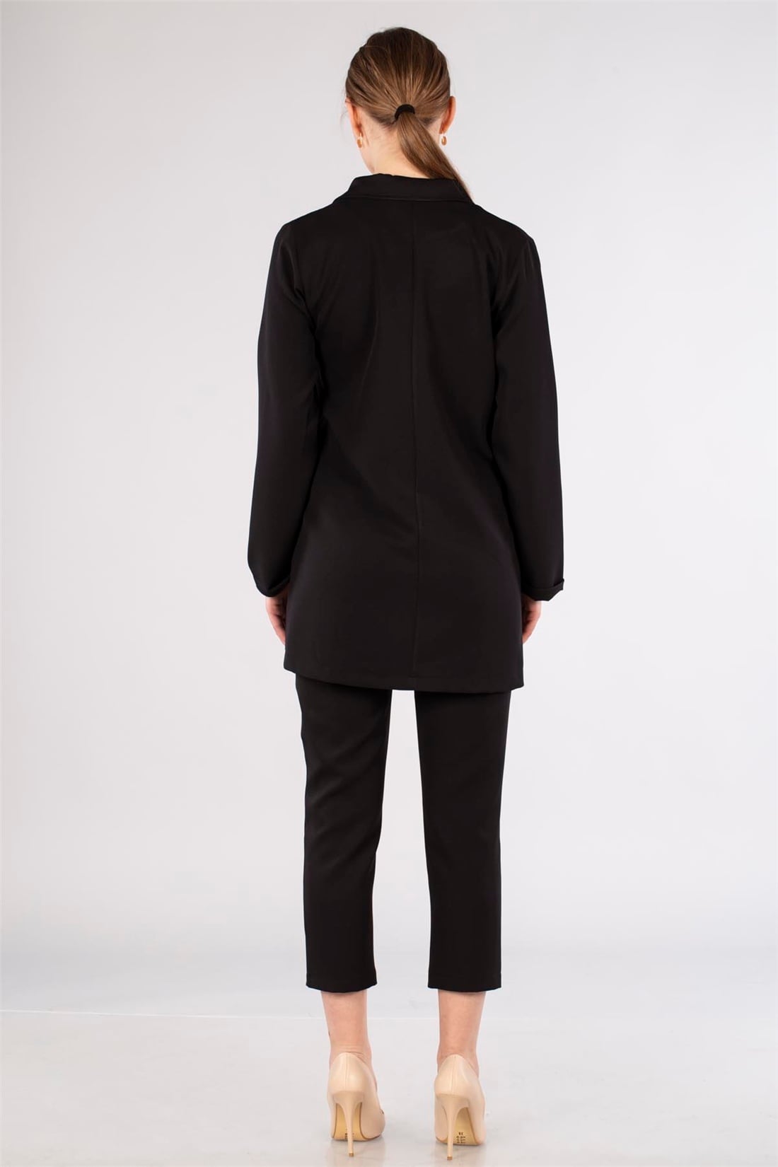 Blazer Ceketli Takım-Siyah
