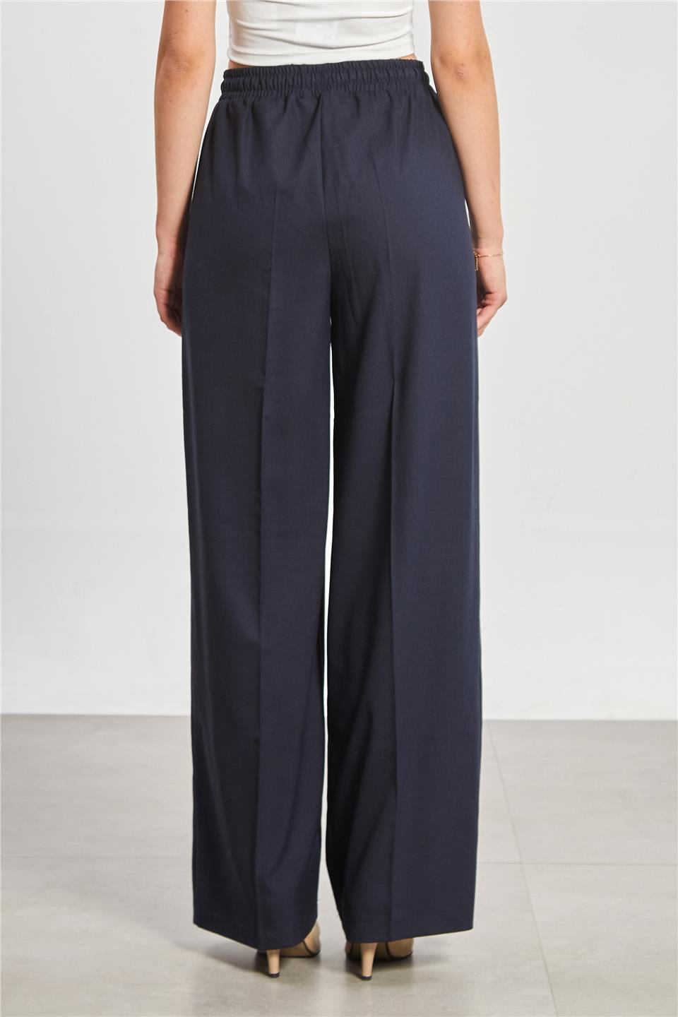 Bol paça palazzo pantolon-3383 Lacivert