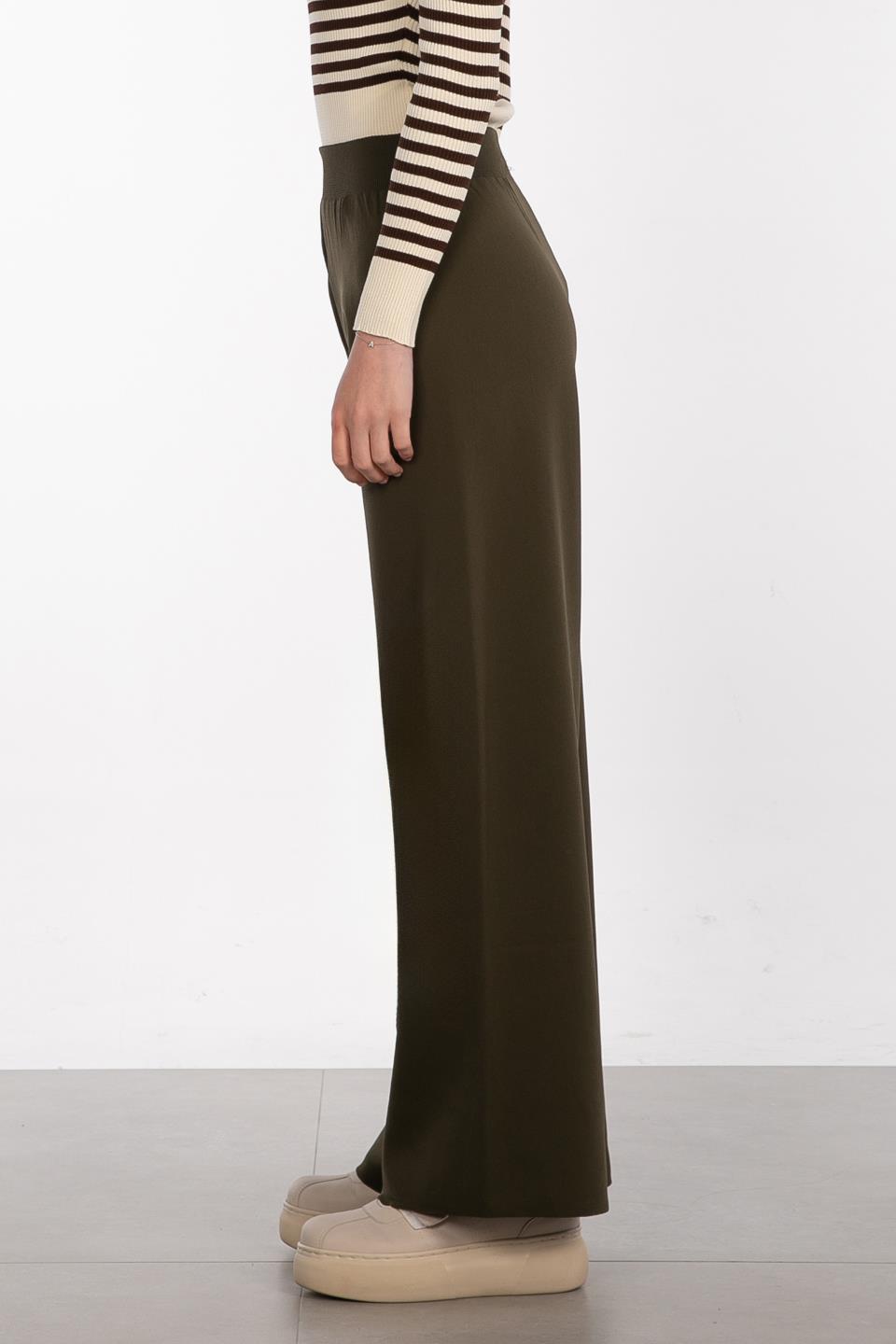 Bol paça triko pantolon-9005 Haki