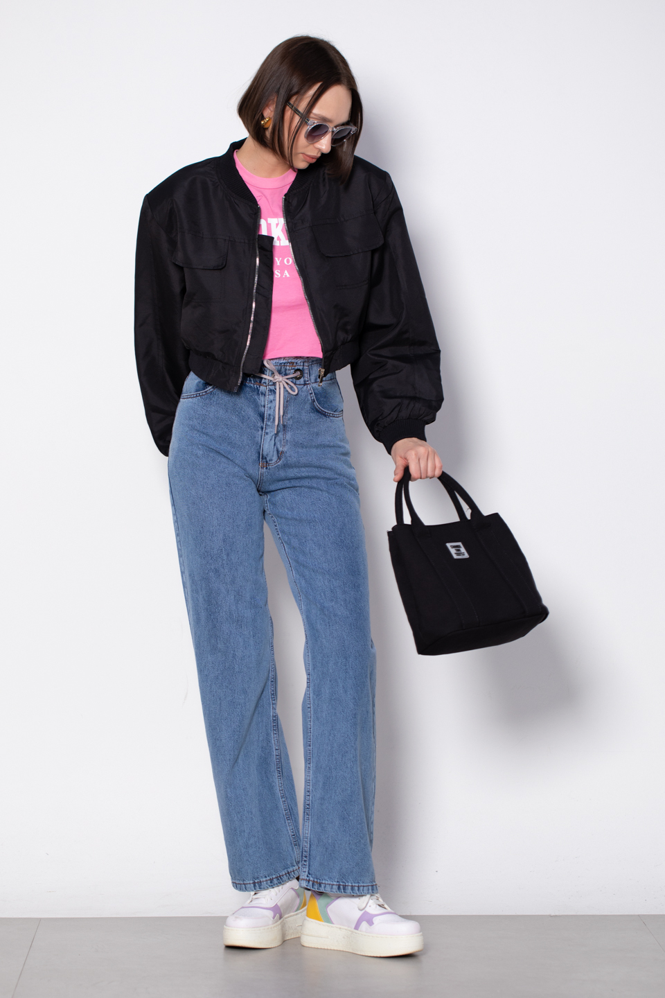 Bomber ceket-2393 Siyah