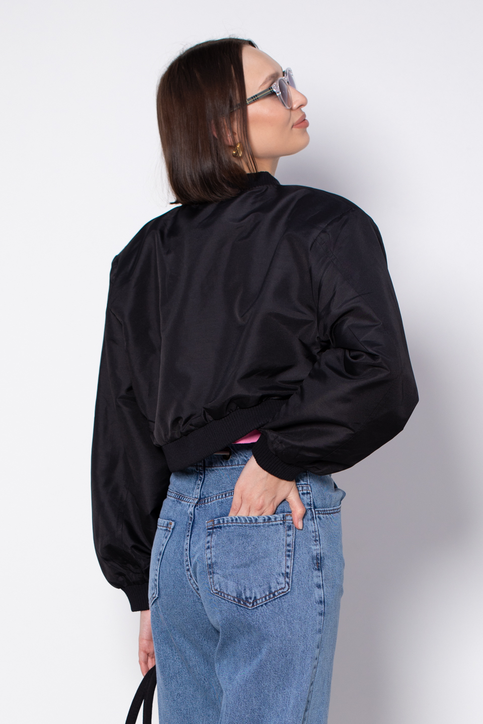 Bomber ceket-2393 Siyah