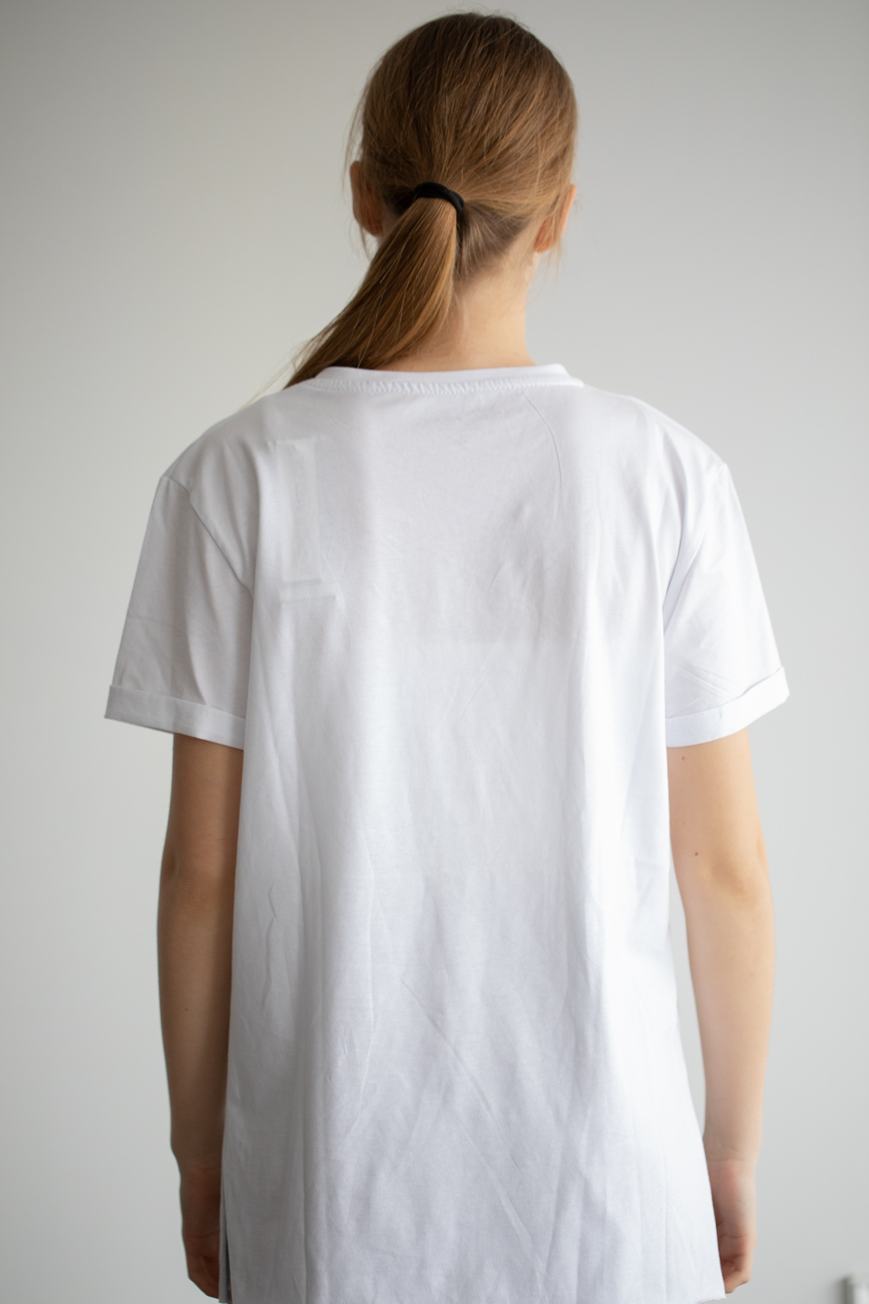 Calıfornıa baskılı oversize t-shirt-1003-2 Beyaz