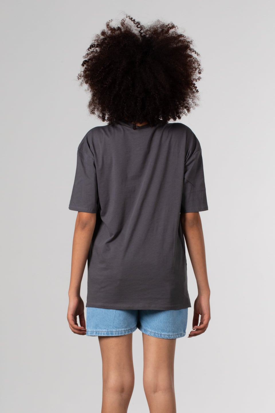 California yazı baskılı t-shirt-81663 Antrasit