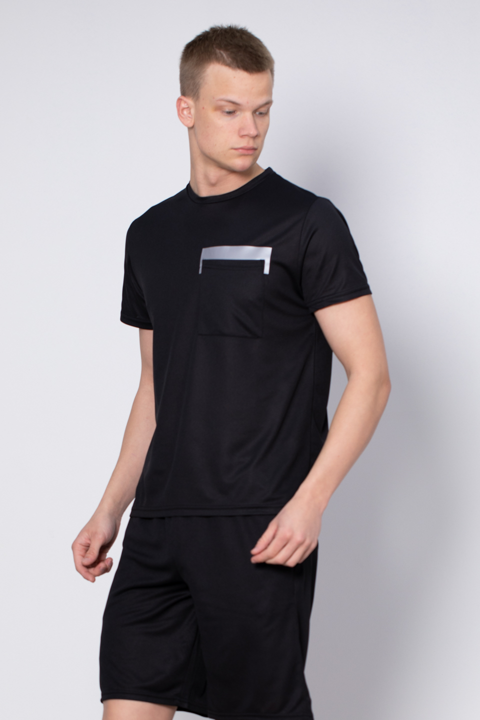Cep detaylı t-shirt-JADON Siyah
