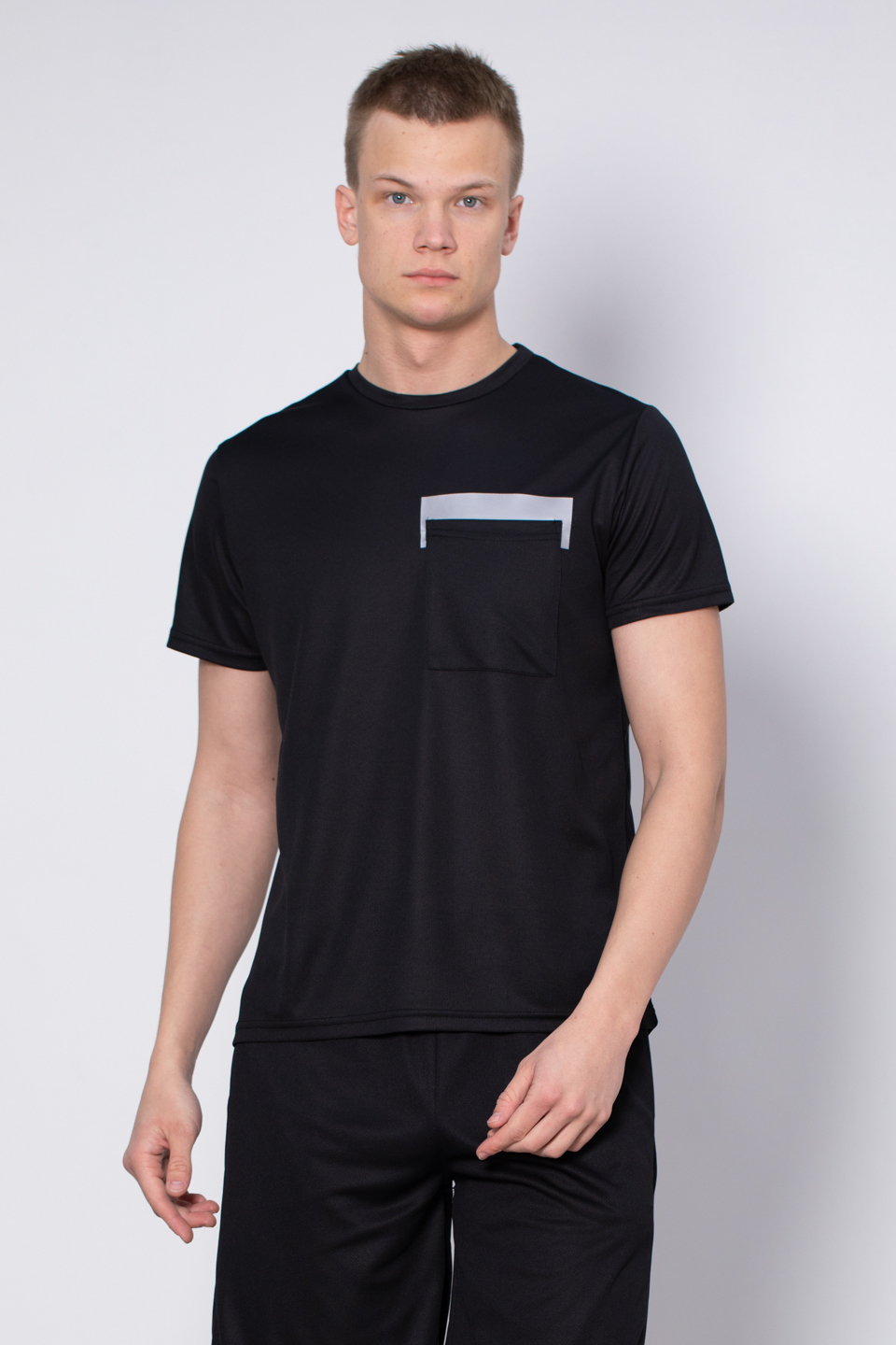 Cep detaylı t-shirt-JADON Siyah