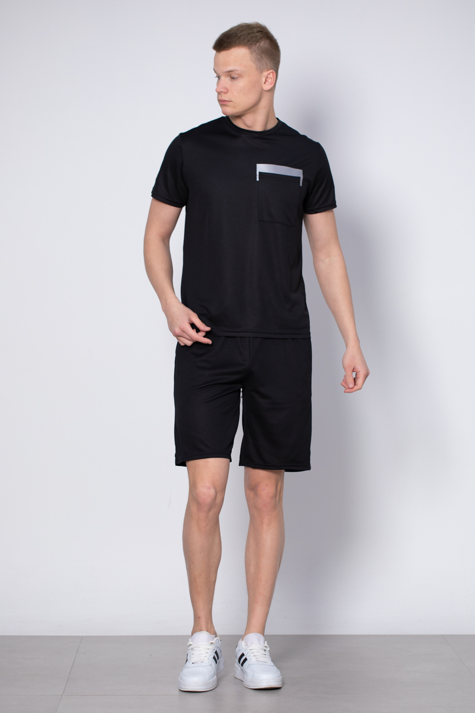 Cep detaylı t-shirt-JADON Siyah