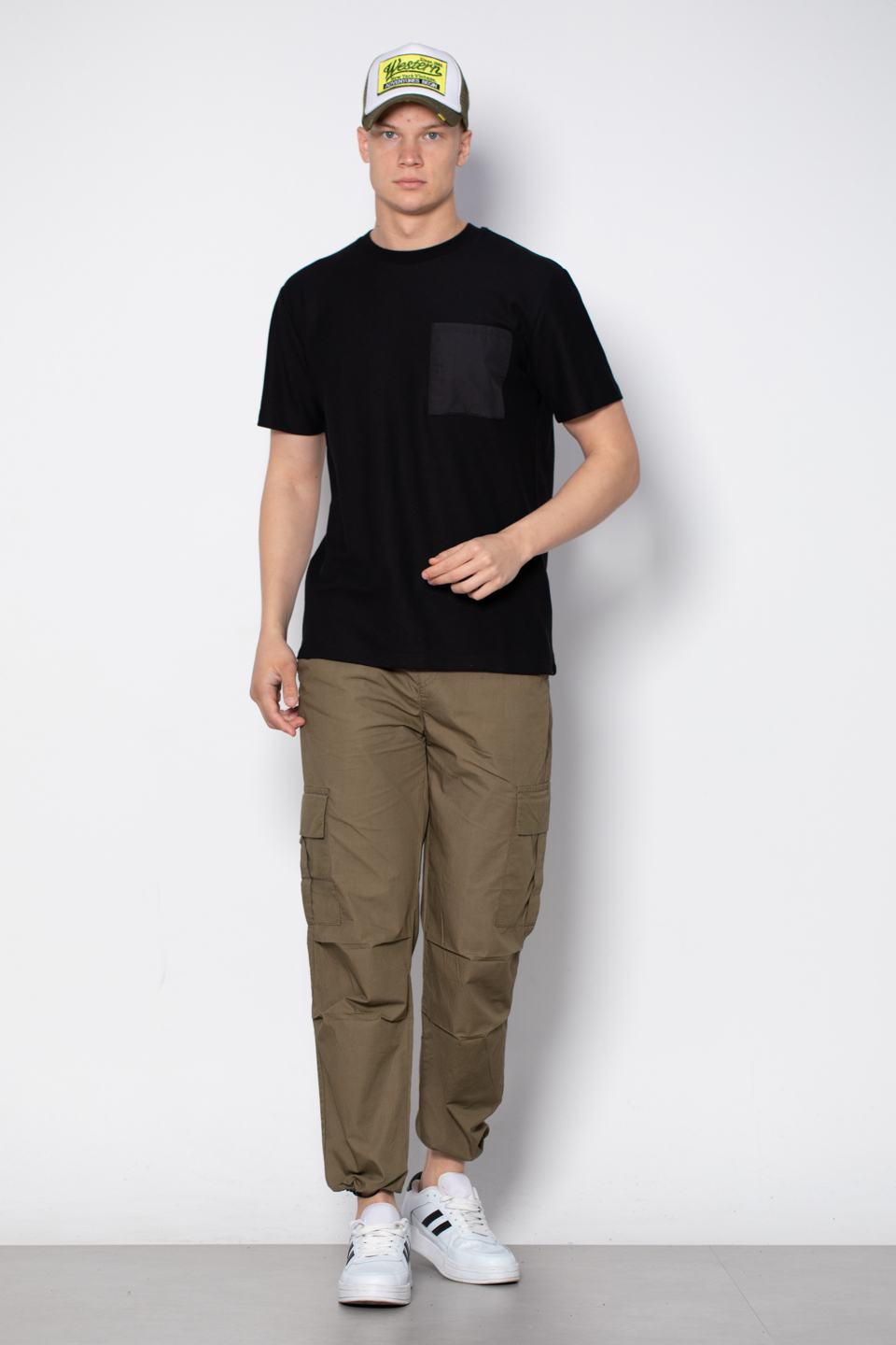 Cepli bisiklet yaka pike t-shirt-2351-1 Siyah