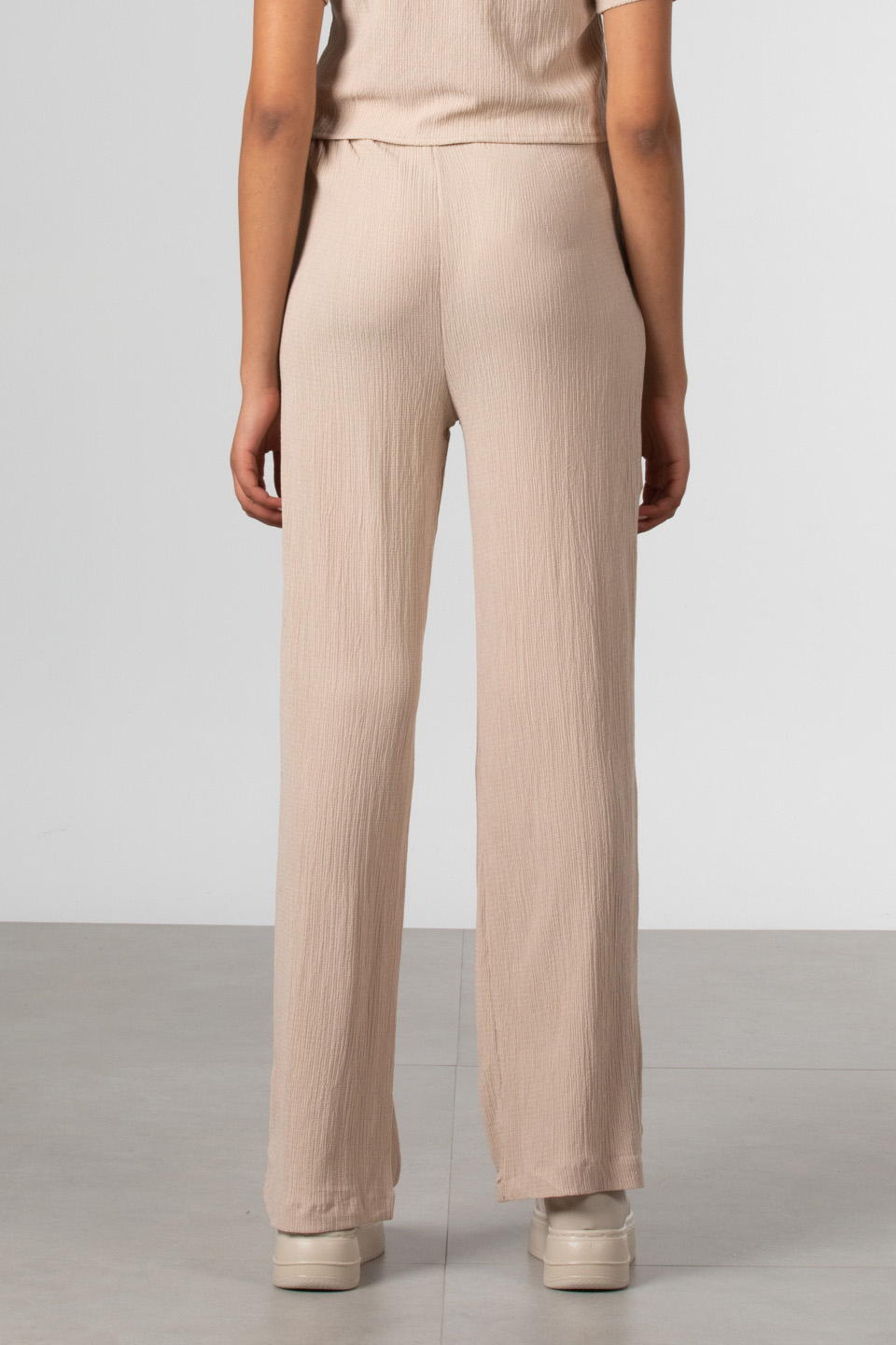Cepli bol paça bürümcük pantolon-81455-1 Taş