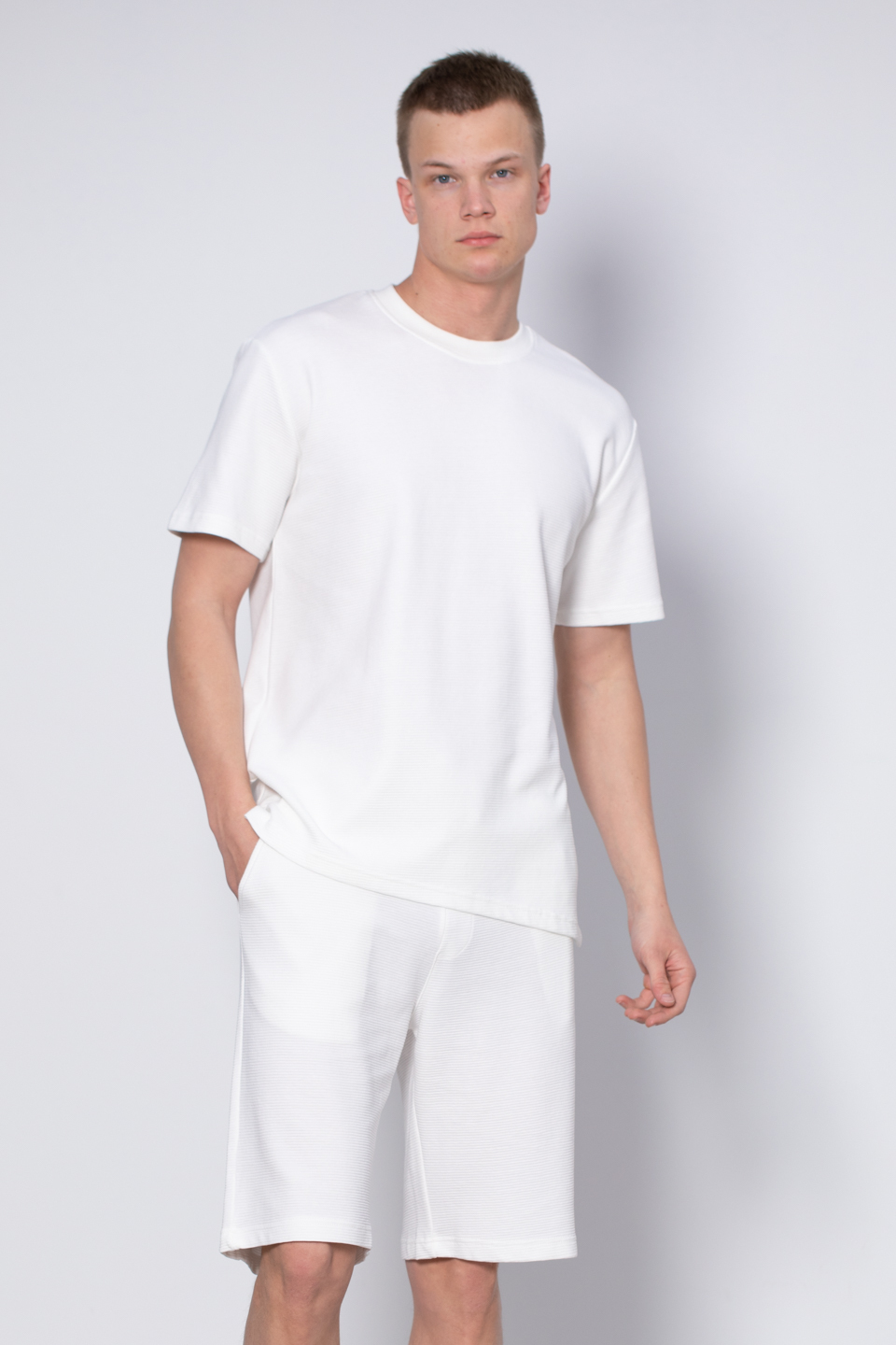 Cepli ottoman t-shirt-2305 Ekru