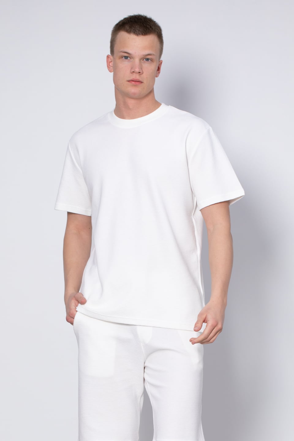 Cepli ottoman t-shirt-2305 Ekru