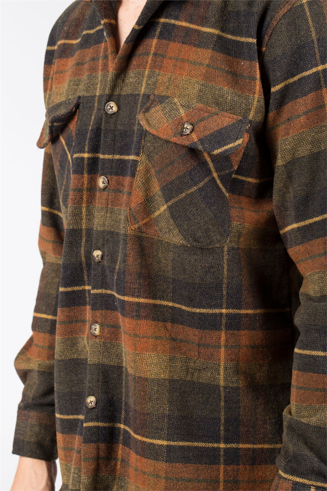 Çift Cepli Gömlek-Haki