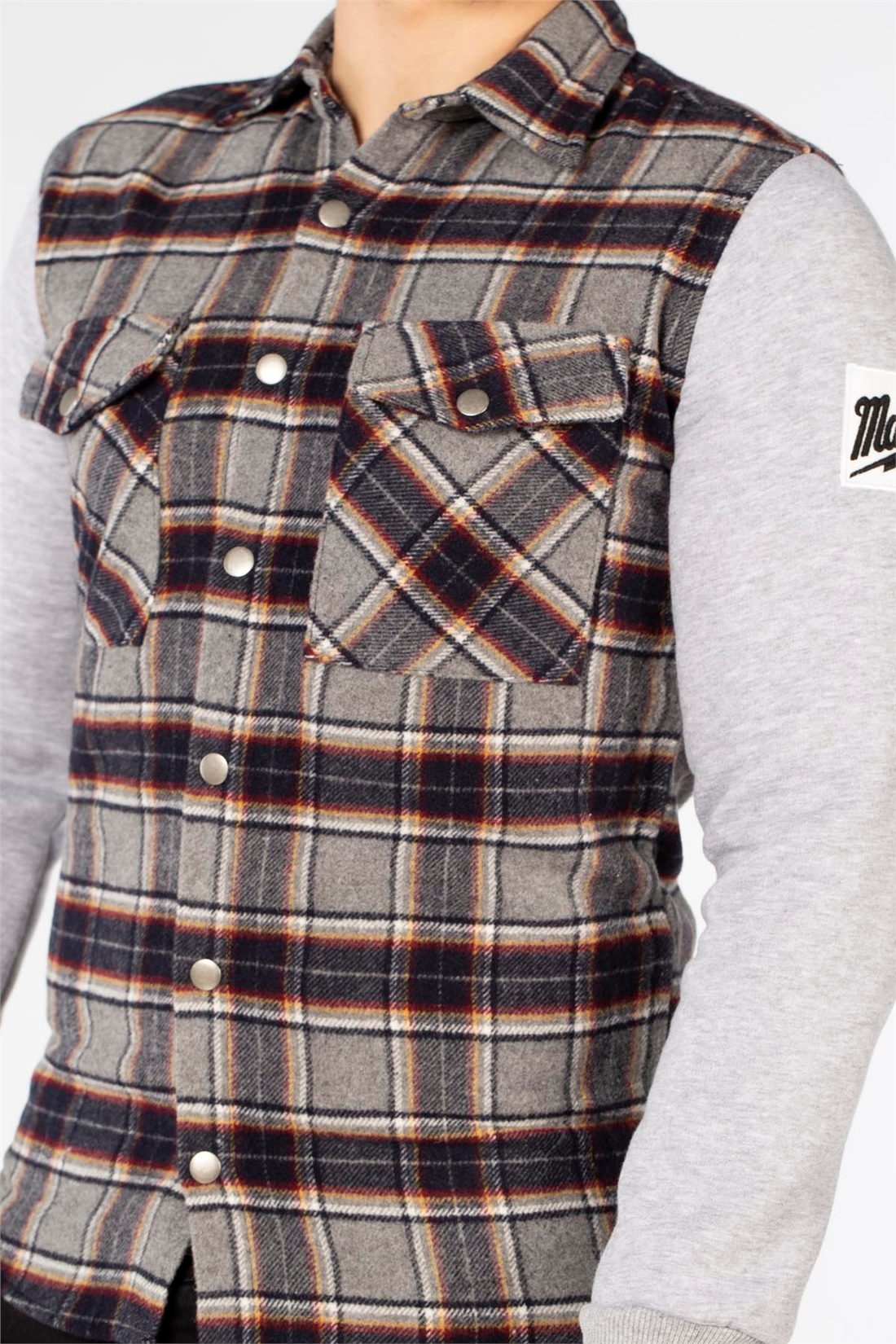 Çıtçıtlı Kolları Garnili Ceket-Antrasit